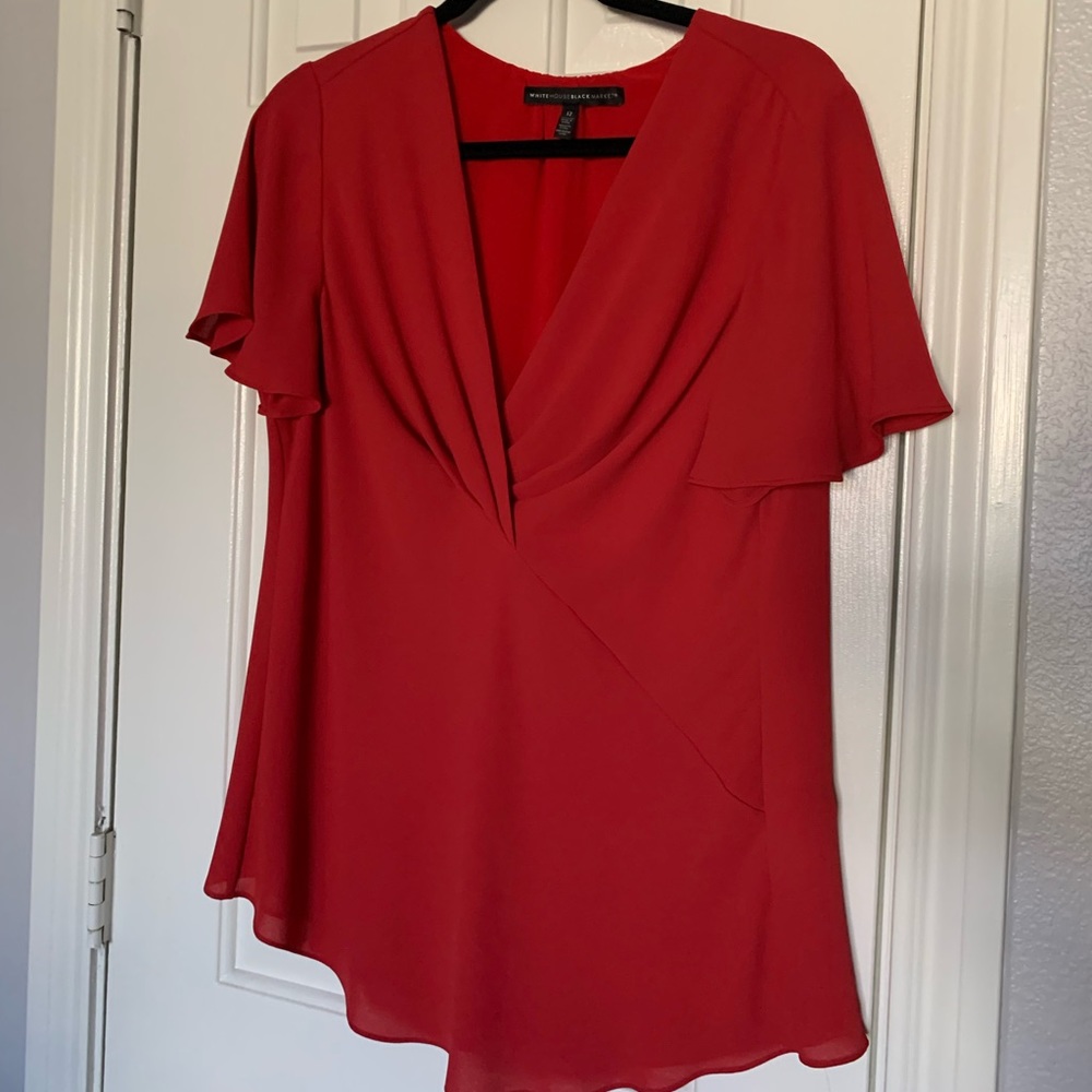 WHBM Red Hot Blouse